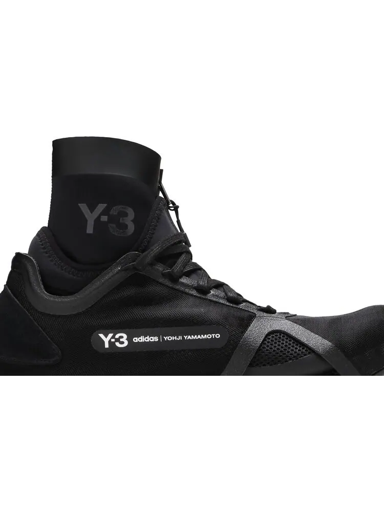 Кроссовки Adidas Y-3 Runner 4D IOW High 'Black' — изображение 2 из 8, черный