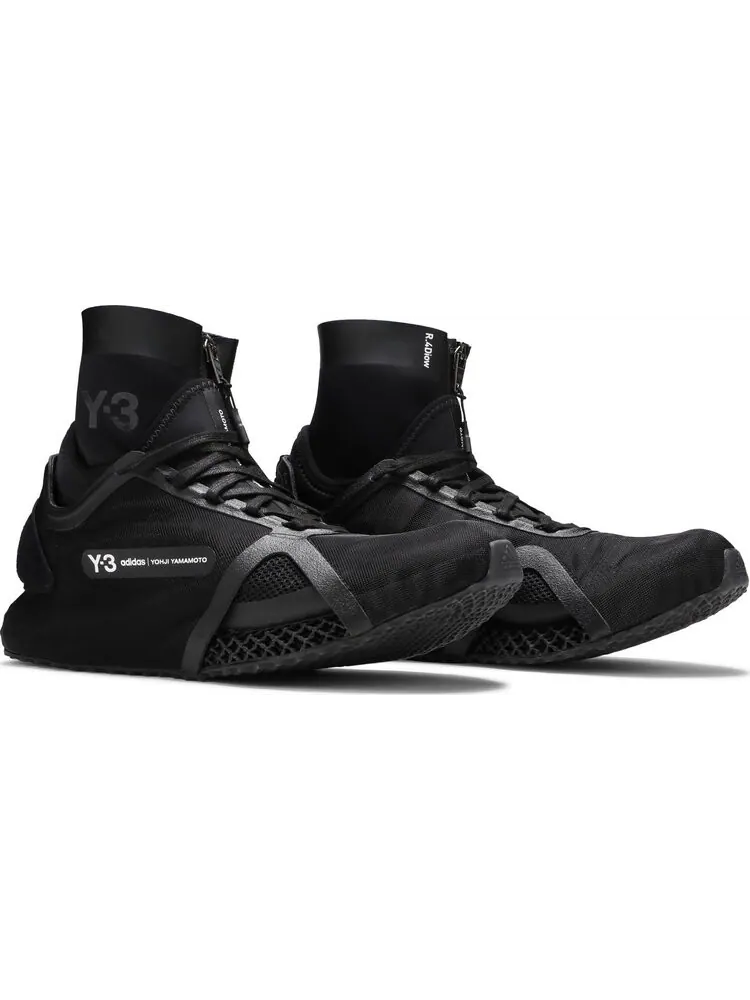Кроссовки Adidas Y-3 Runner 4D IOW High 'Black' — изображение 8 из 8, черный