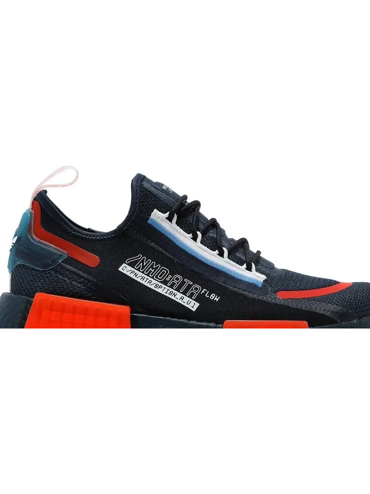 Кроссовки Adidas NMD_R1 Spectoo 'Crew Navy Solar Red' — изображение 2 из 8, синий