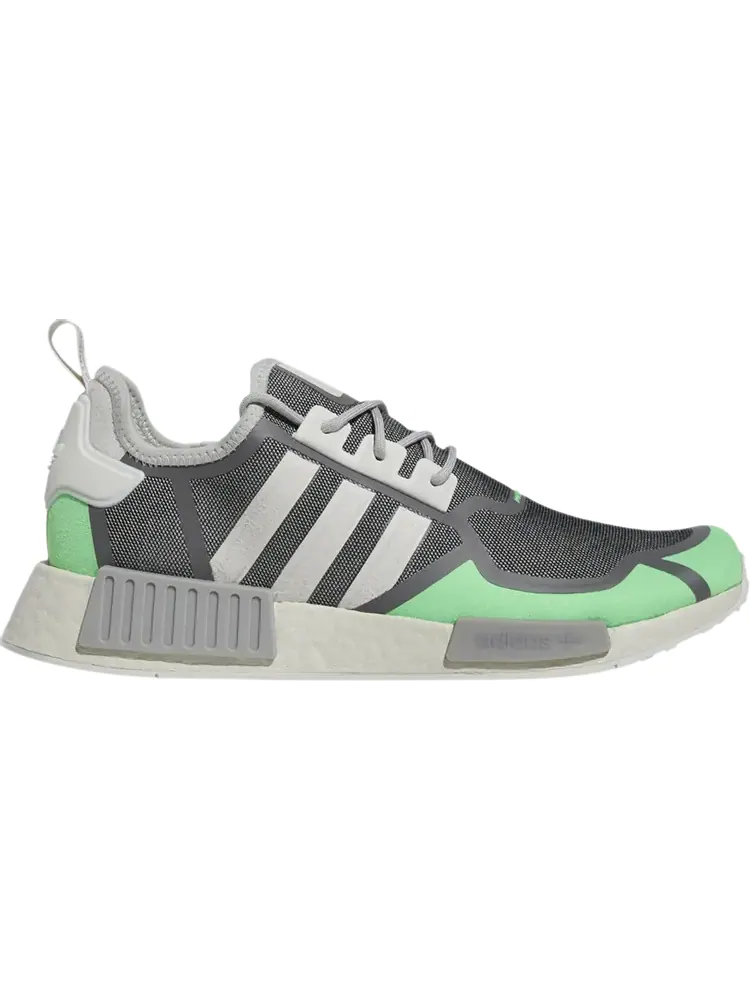 Кроссовки Adidas NMD_R1 'Grey Screaming Green' — изображение 1 из 1, серый
