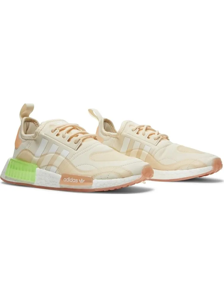 Кроссовки Adidas Wmns NMD_R1 'Wonder White Signal Green' — изображение 8 из 8, бежевый