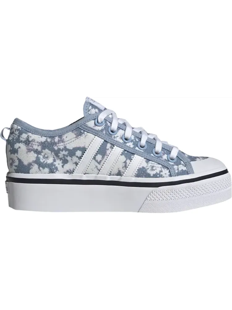 Кроссовки Adidas Wmns Nizza Platform Low 'Bleached-Out Floral' — изображение 1 из 1, синий