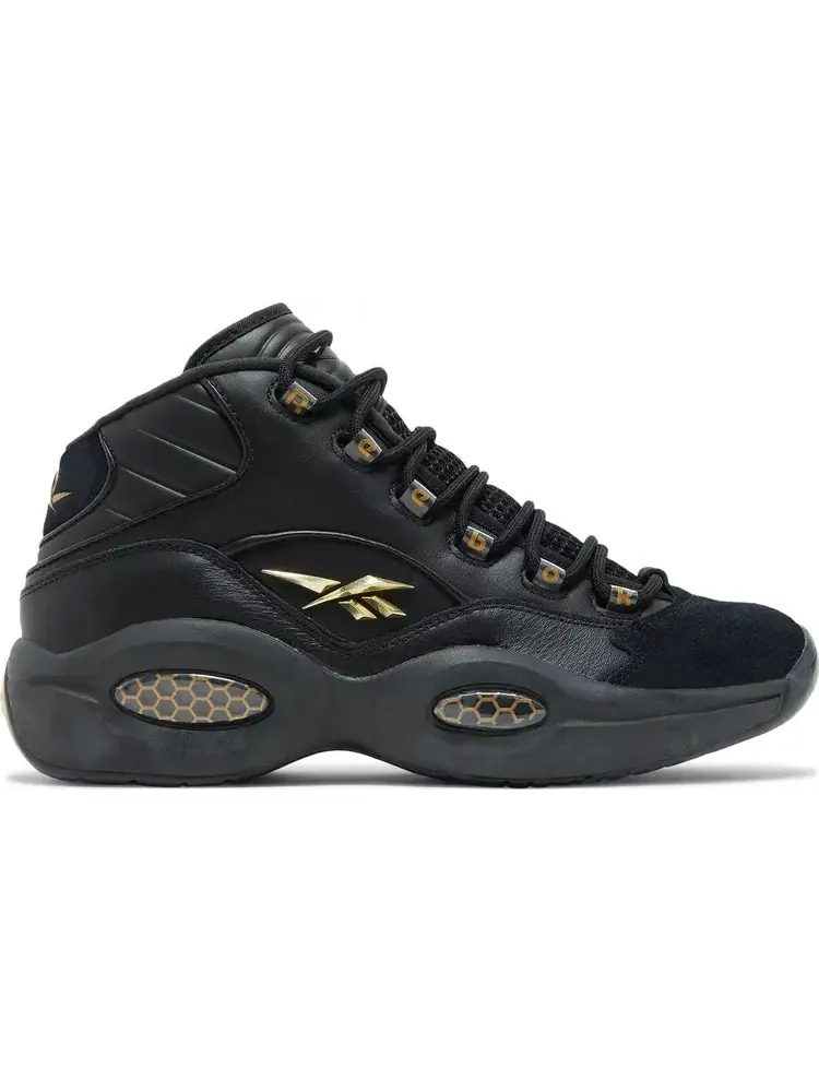 Кроссовки question mid lux 'black gold' Reebok — изображение 1 из 8, черный