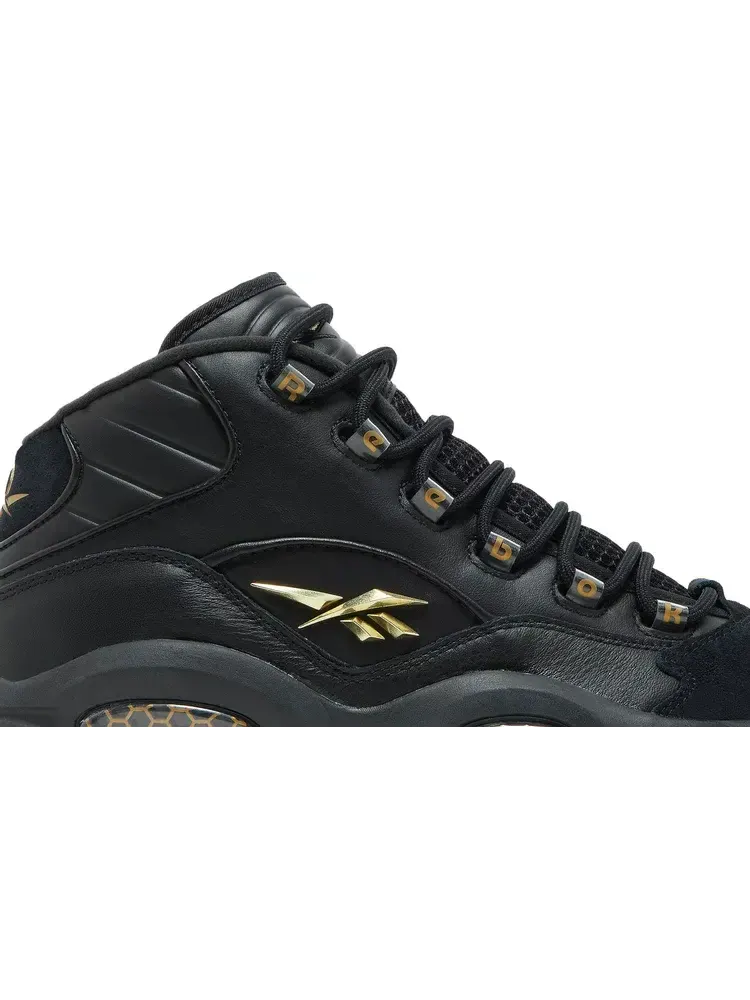Кроссовки question mid lux 'black gold' Reebok — изображение 2 из 8, черный