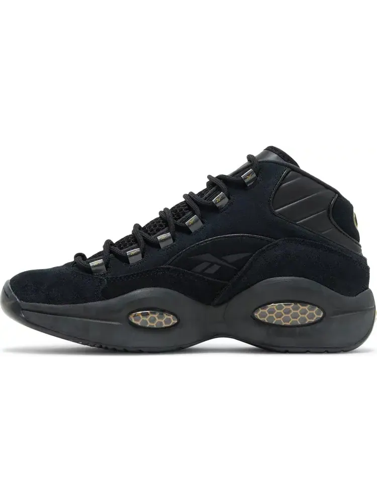 Кроссовки question mid lux 'black gold' Reebok — изображение 3 из 8, черный
