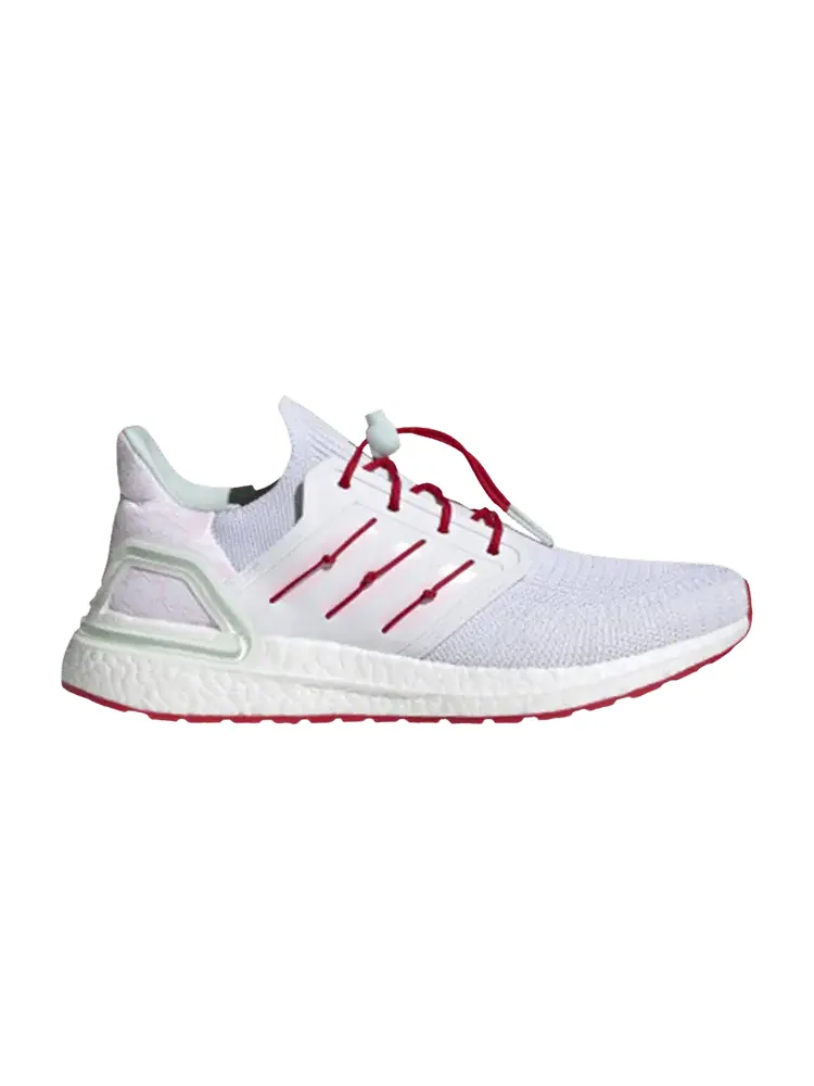 Кроссовки adidas UltraBoost 20 'White Scarlet' — изображение 1 из 1, белый