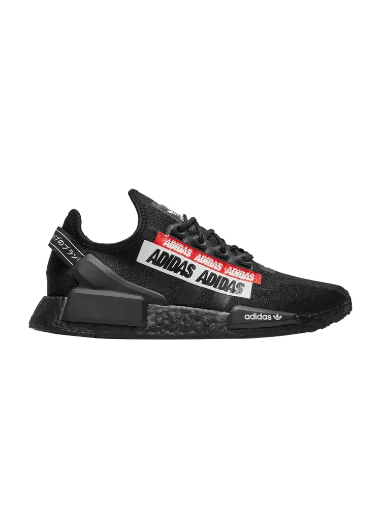 Кроссовки adidas NMD_R1 V2 'Core Black Red' — изображение 1 из 9, черный/черный/красный