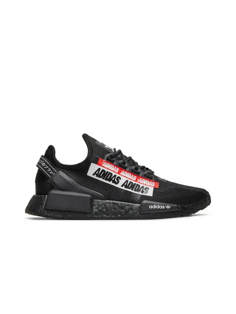 Кроссовки adidas NMD_R1 V2 'Core Black Red' — изображение 2 из 9, черный/черный/красный