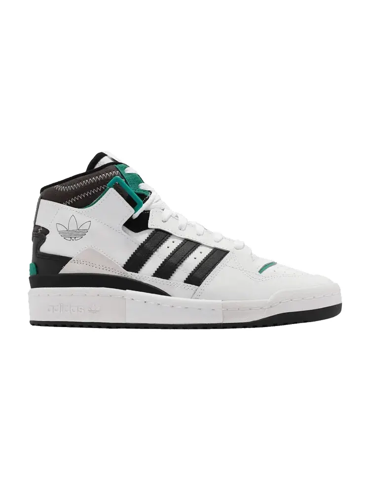 Кроссовки adidas Forum Exhibit Mid 'White Black' — изображение 1 из 1, белый/черный/зеленый