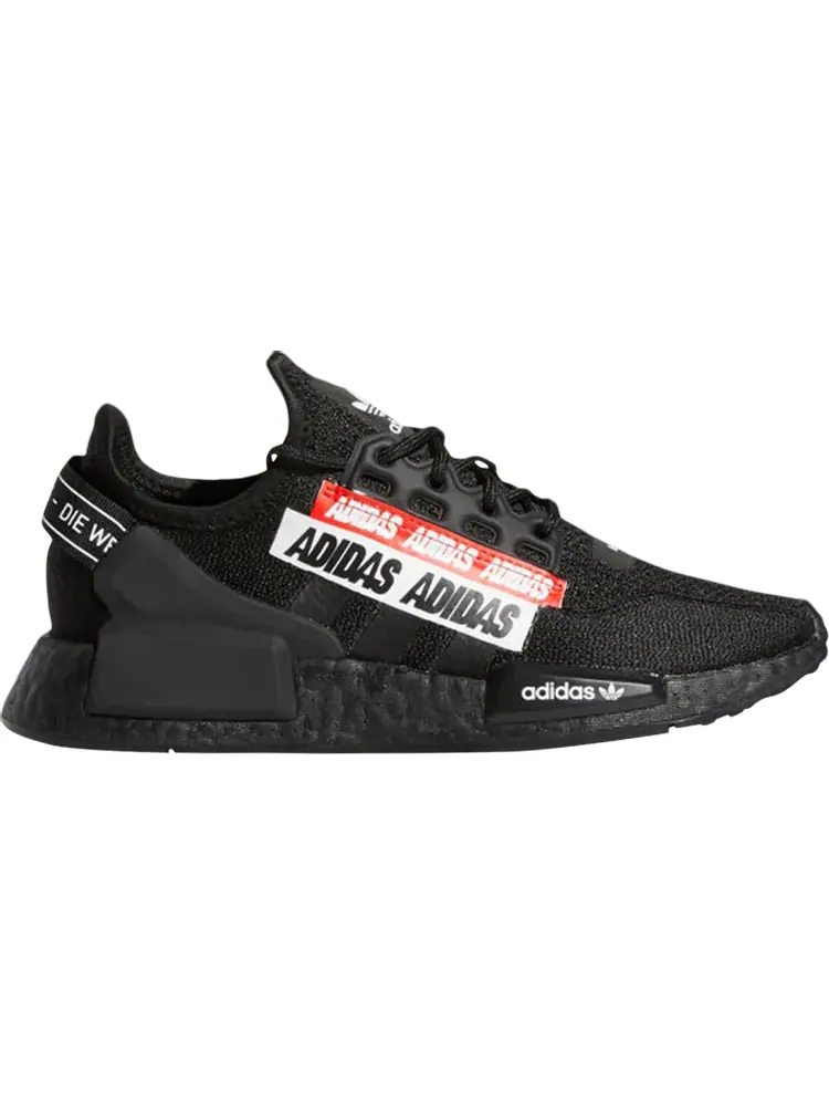 Кроссовки Adidas NMD_R1 V2 J 'Overbranded - Core Black' — изображение 1 из 1, черный