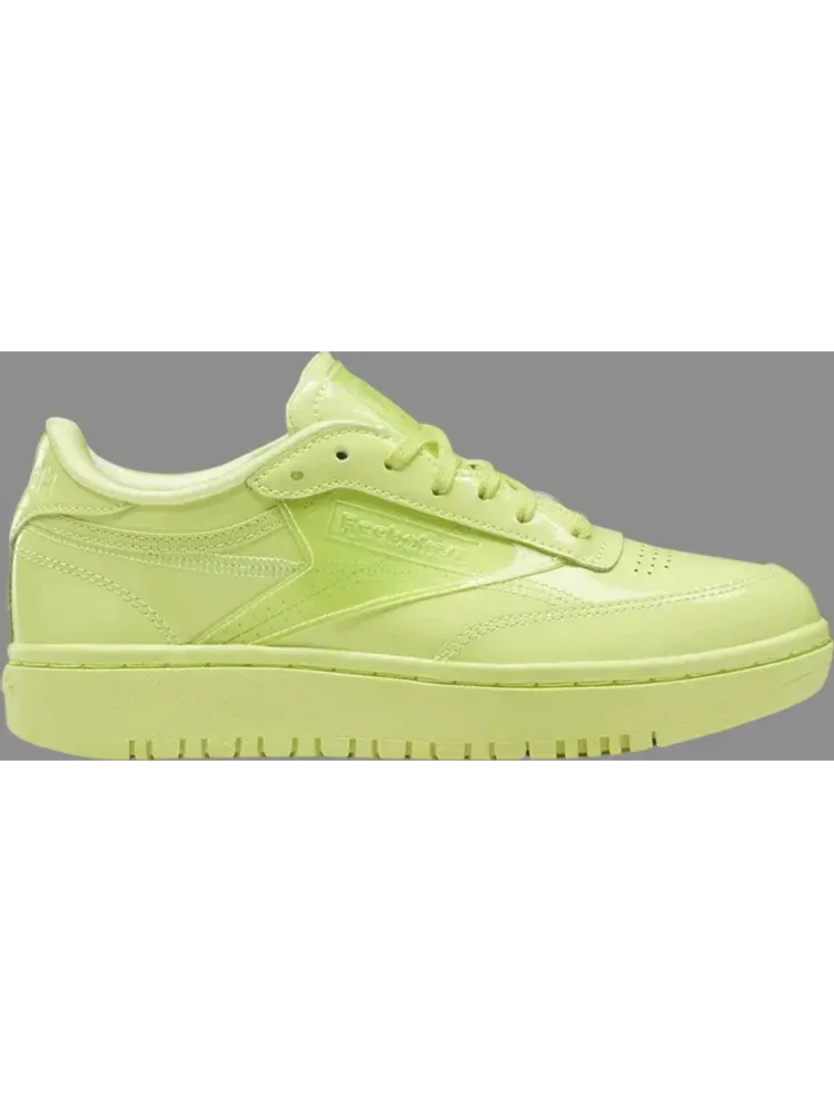 Кроссовки cardi b x wmns coated club c double 'high vis green' Reebok — изображение 1 из 1, зеленый
