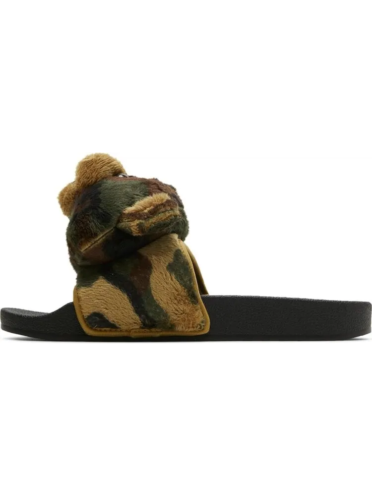 Сандалии Adidas Jeremy Scott x Adilette Slide 'Camo Teddy' — изображение 3 из 8, черный