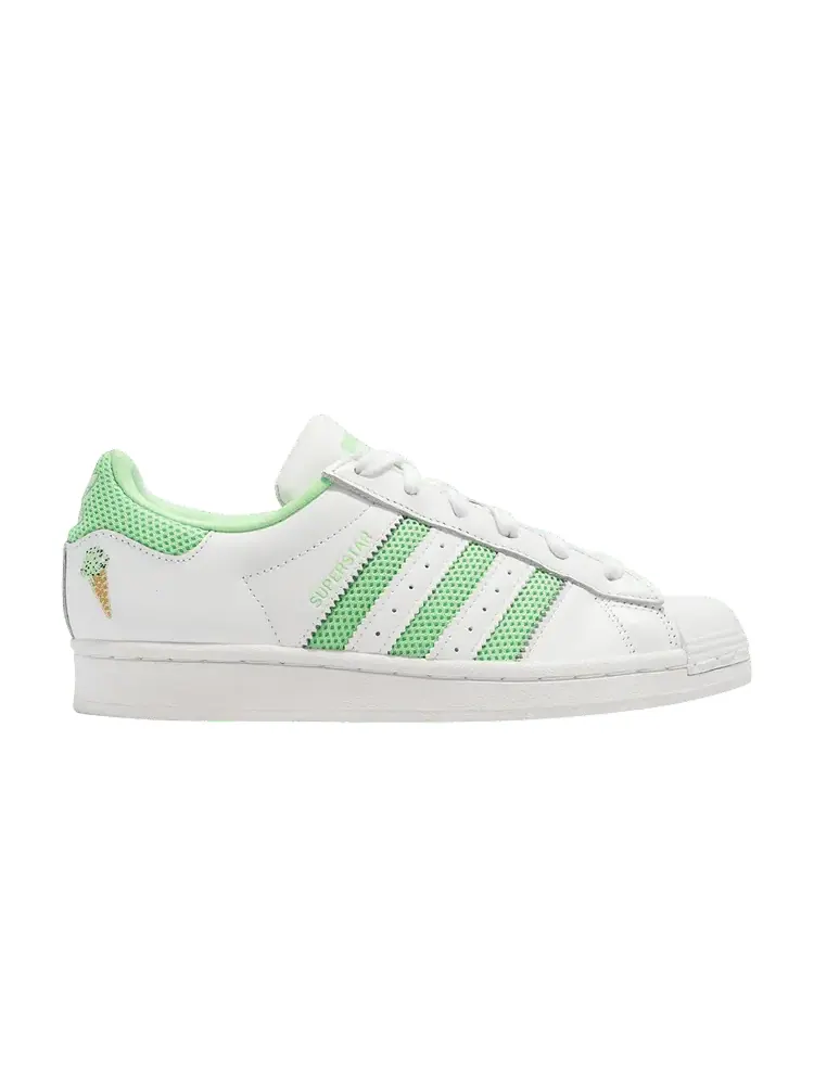 Кроссовки adidas Wmns Superstar 'White Glory Mint' — изображение 1 из 1, белый/белый