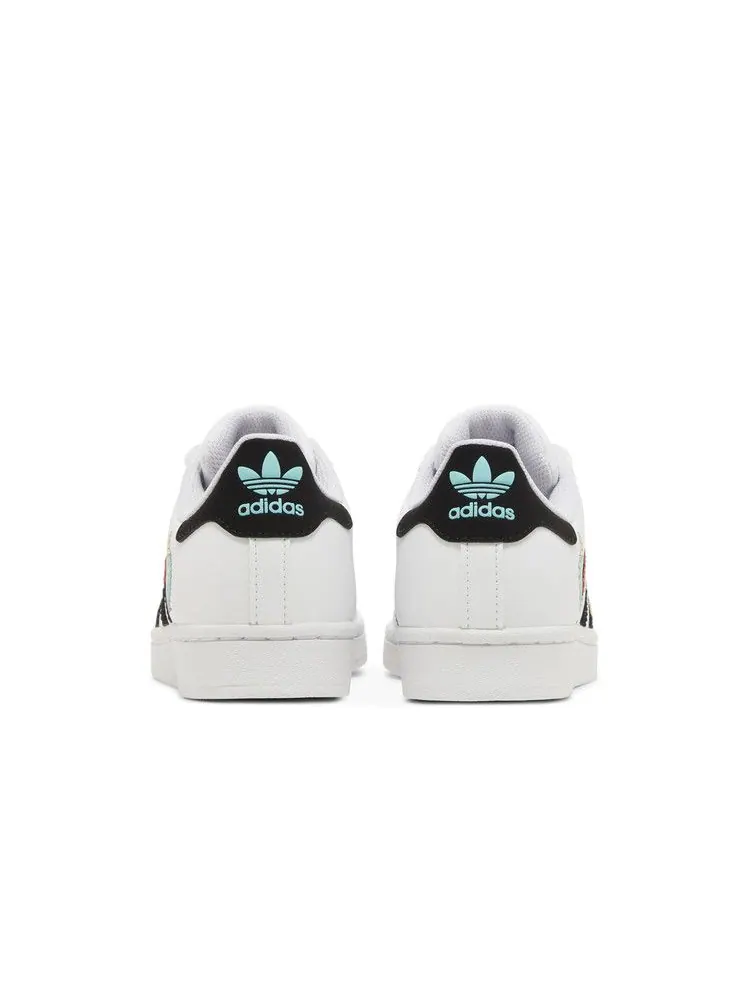 Кроссовки adidas Kevin Lyons x Superstar Big Kids 'Create Your Future' — изображение 7 из 9, белый/черный/голубой
