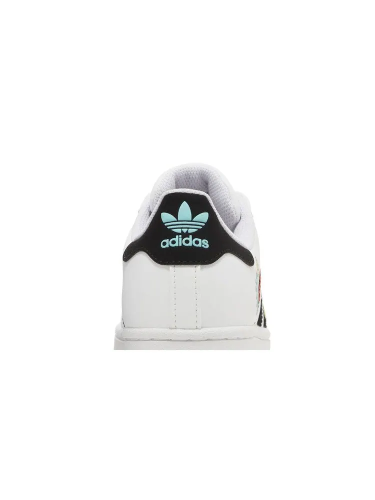 Кроссовки adidas Kevin Lyons x Superstar Big Kids 'Create Your Future' — изображение 8 из 9, белый/черный/голубой