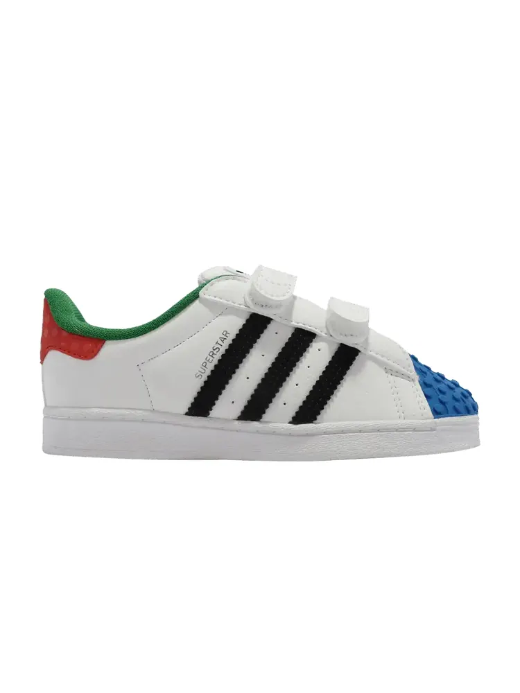 Кроссовки adidas LEGO x Superstar CF I 'White Red Blue' — изображение 1 из 1, белый/черный/белый