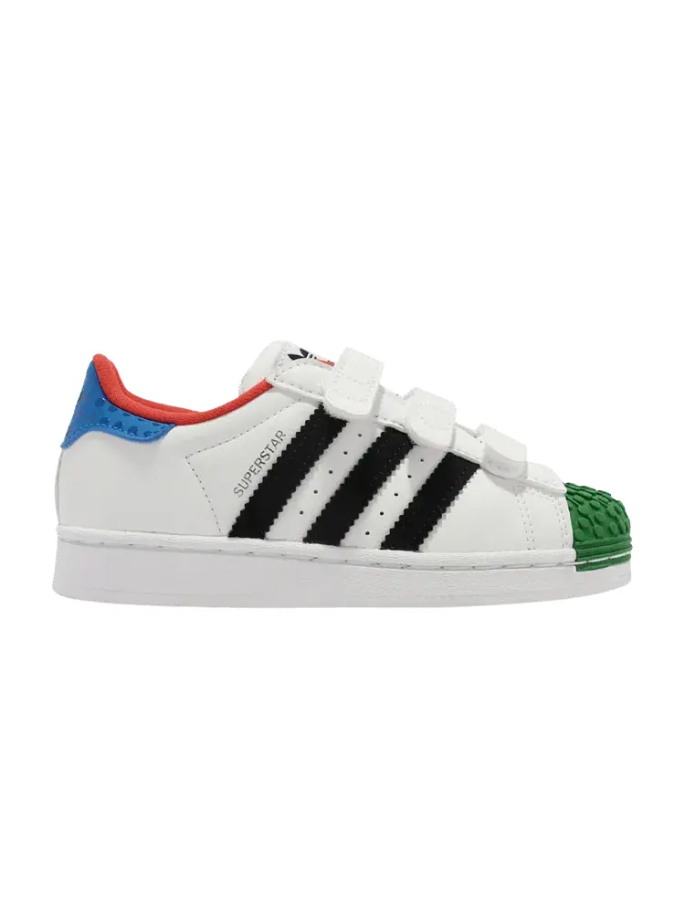 Кроссовки adidas LEGO x Superstar CF J 'White Yellow Green' — изображение 1 из 1, белый/черный/желтый