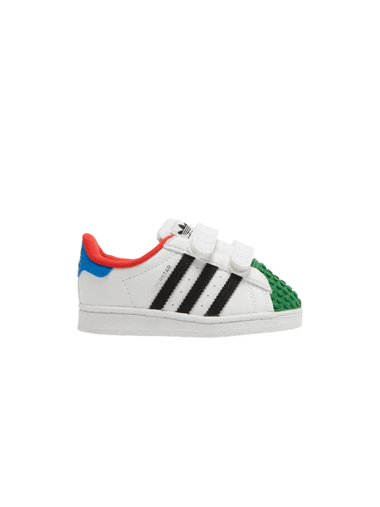 Кроссовки adidas LEGO x Superstar CF I 'White Yellow Green' — изображение 1 из 9, белый/черный/желтый