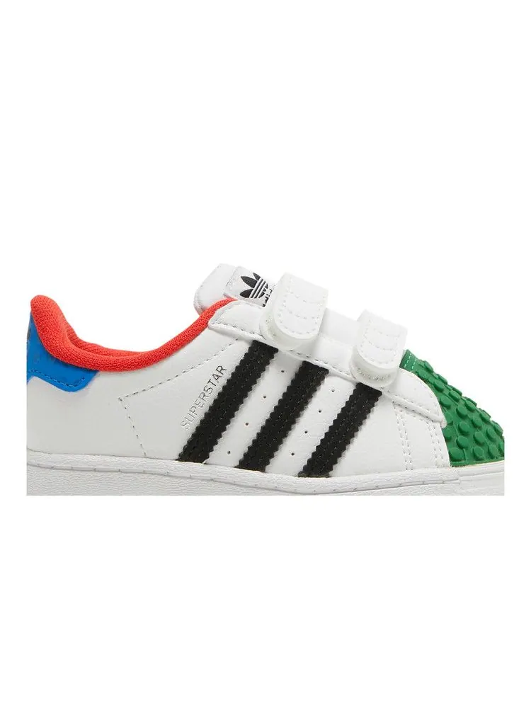 Кроссовки adidas LEGO x Superstar CF I 'White Yellow Green' — изображение 3 из 9, белый/черный/желтый