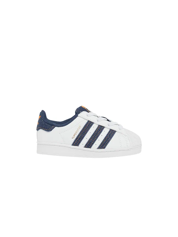Кроссовки adidas Superstar EL I 'White Denim' — изображение 1 из 1, белый/темно-синий