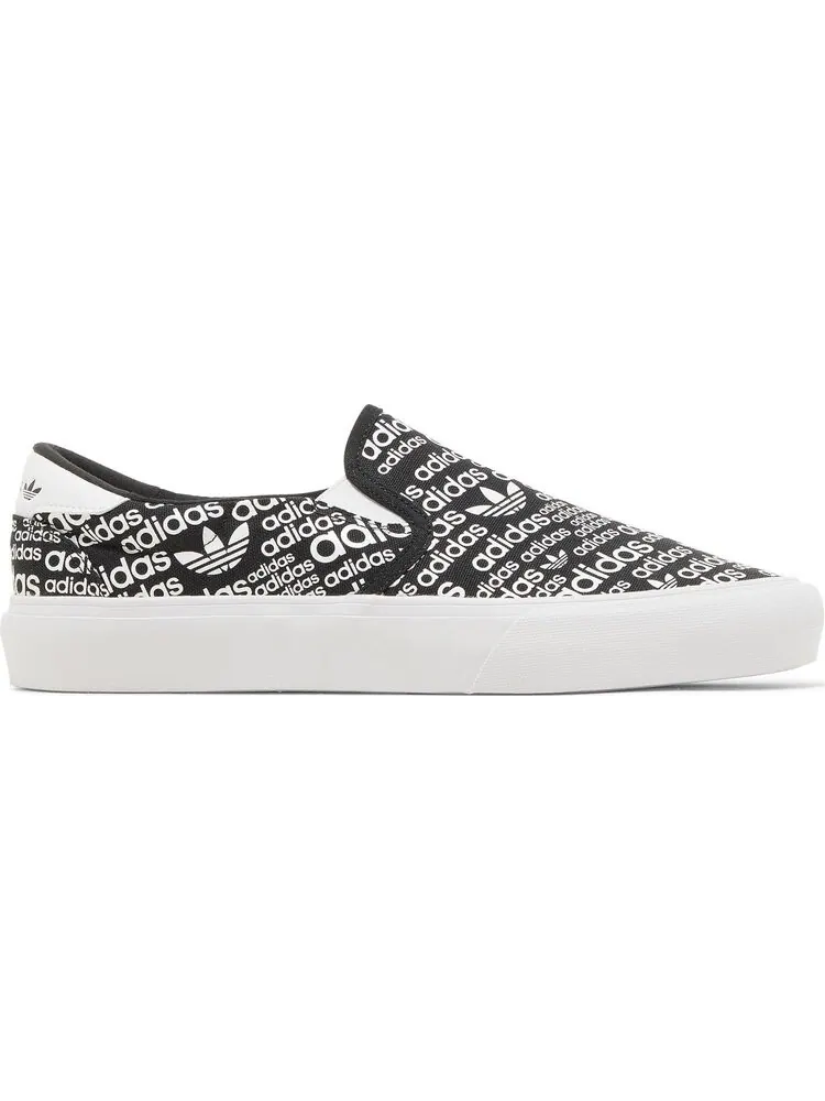 Кроссовки Adidas Court Rallye Slip 'Allover Logo - Black White' — изображение 1 из 7, черный