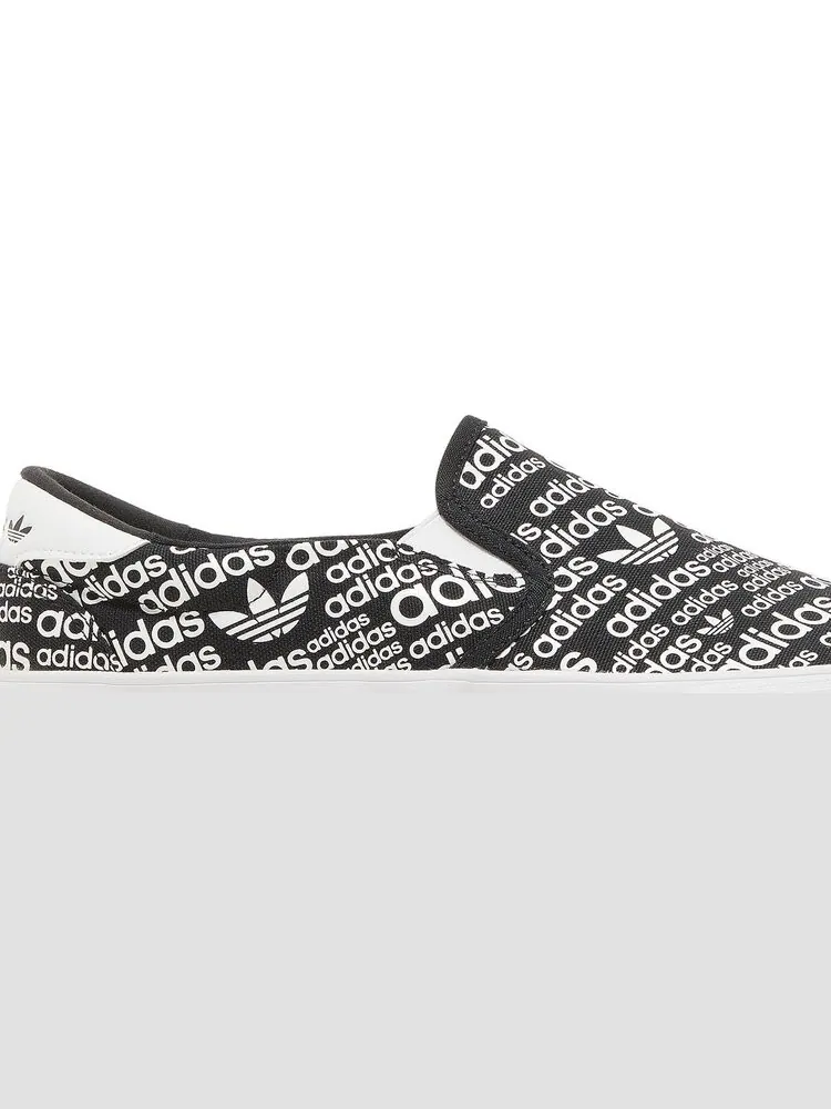 Кроссовки Adidas Court Rallye Slip 'Allover Logo - Black White' — изображение 2 из 7, черный