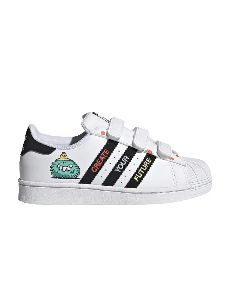 Кроссовки adidas Kevin Lyons x Superstar J 'Create Your Future' — изображение 1 из 1, белый/черный/голубой