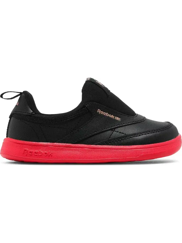 Кроссовки cardi b x club c slip-on 3 toddler 'black vector red' Reebok — изображение 1 из 8, черный