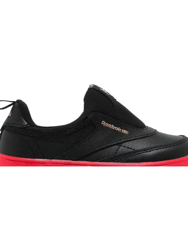 Кроссовки cardi b x club c slip-on 3 toddler 'black vector red' Reebok — изображение 2 из 8, черный