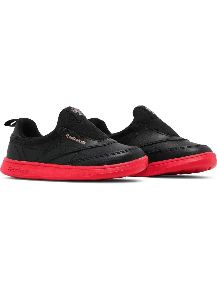 Кроссовки cardi b x club c slip-on 3 toddler 'black vector red' Reebok — изображение 8 из 8, черный