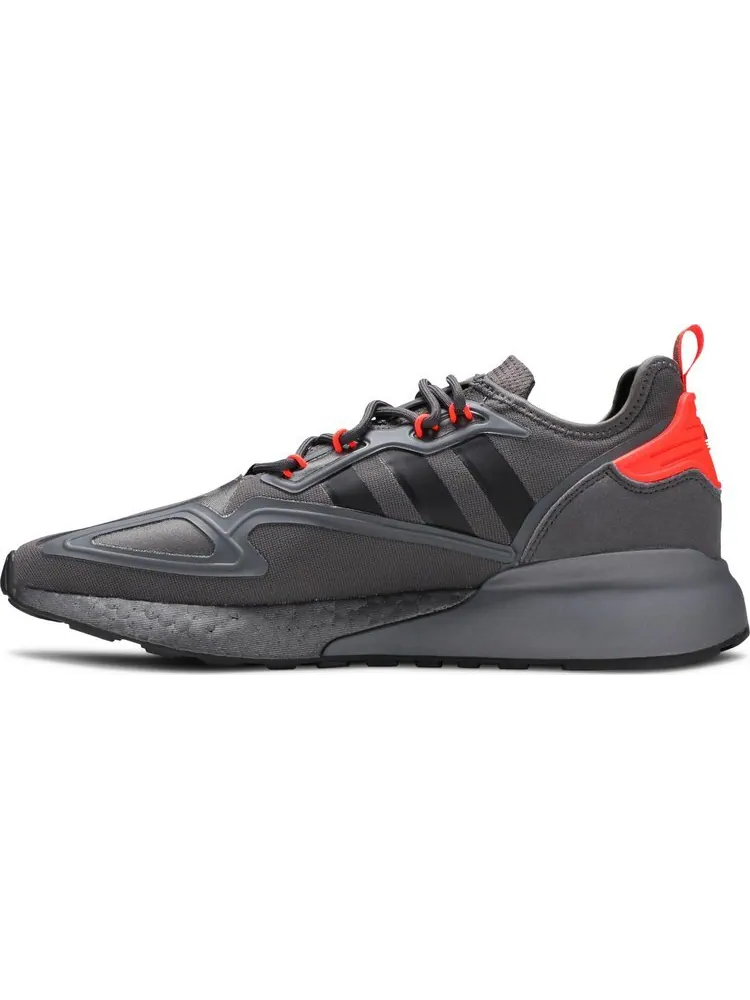 Кроссовки Adidas ZX 2K Boost 'Grey Solar Red' — изображение 3 из 8, серый