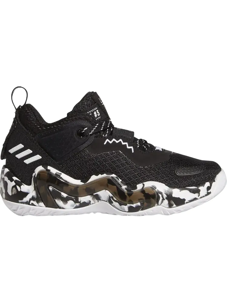 Кроссовки Adidas D.O.N. Issue #3 Little Kid 'Paint Smudge - Black' — изображение 1 из 1, черный