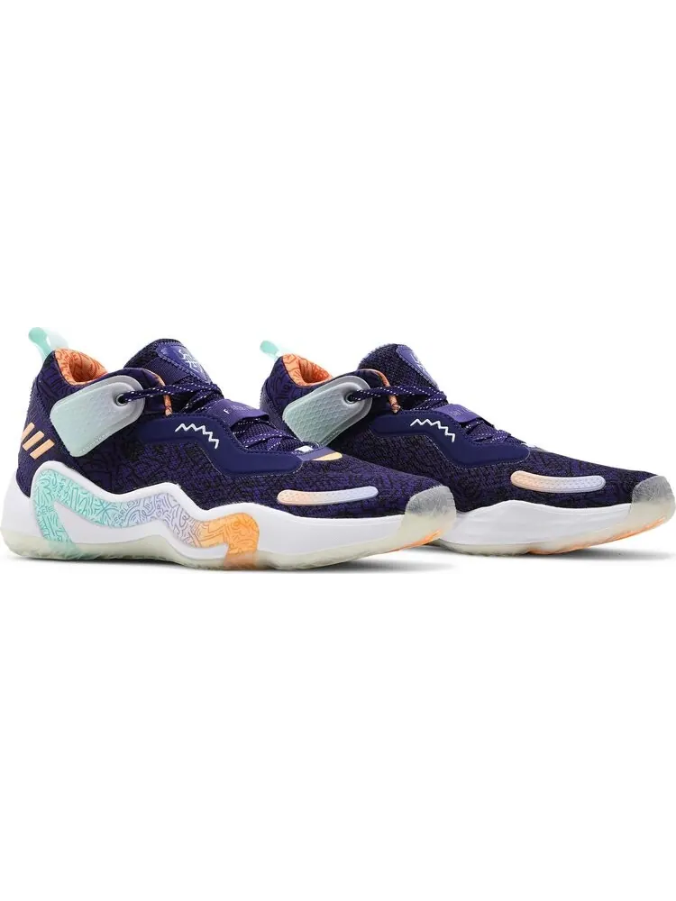Кроссовки Adidas D.O.N. Issue #3 'Jazz' — изображение 8 из 8, фиолетовый