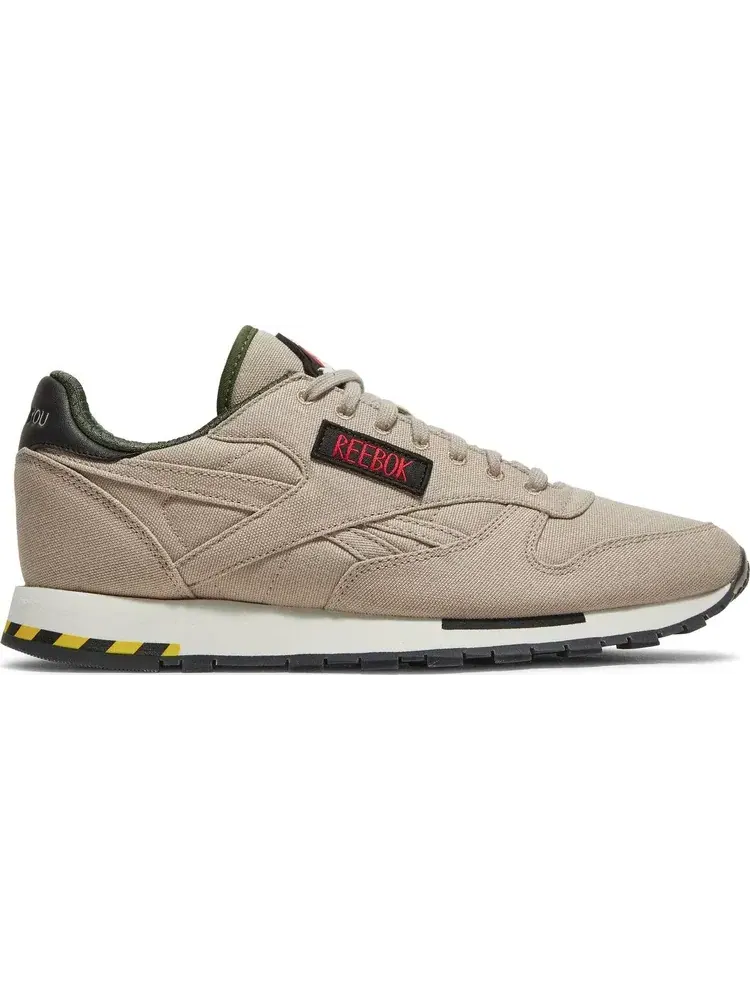 Кроссовки ghostbusters x classic leather 'khaki flight suit' Reebok — изображение 1 из 8, загар