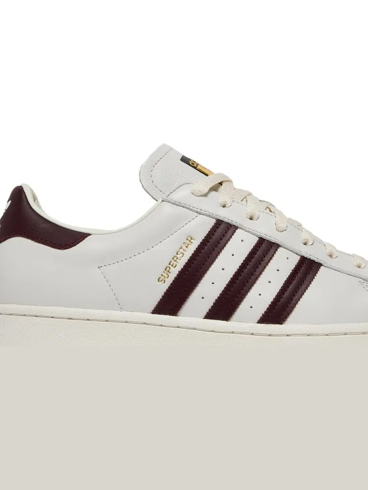 Кроссовки Adidas Superstar 'Off White Maroon' — изображение 2 из 8, красный