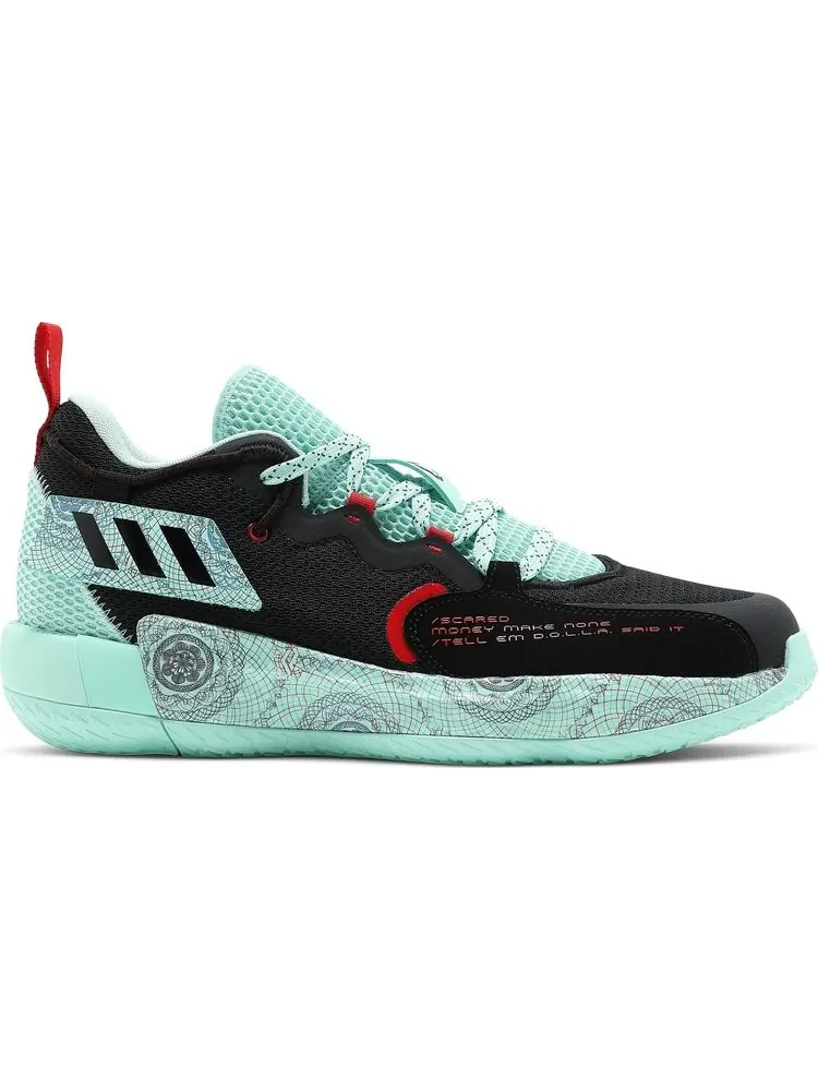 Кроссовки Adidas Dame 7 EXTPLY 'Black Clear Mint' — изображение 1 из 8, черный