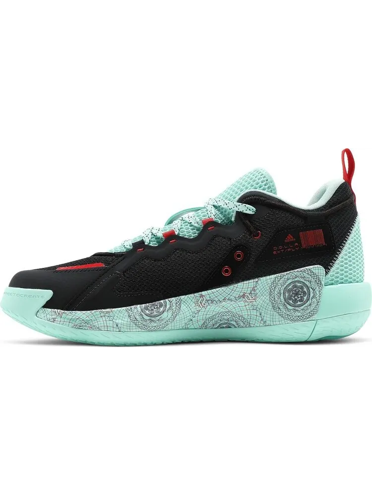 Кроссовки Adidas Dame 7 EXTPLY 'Black Clear Mint' — изображение 3 из 8, черный