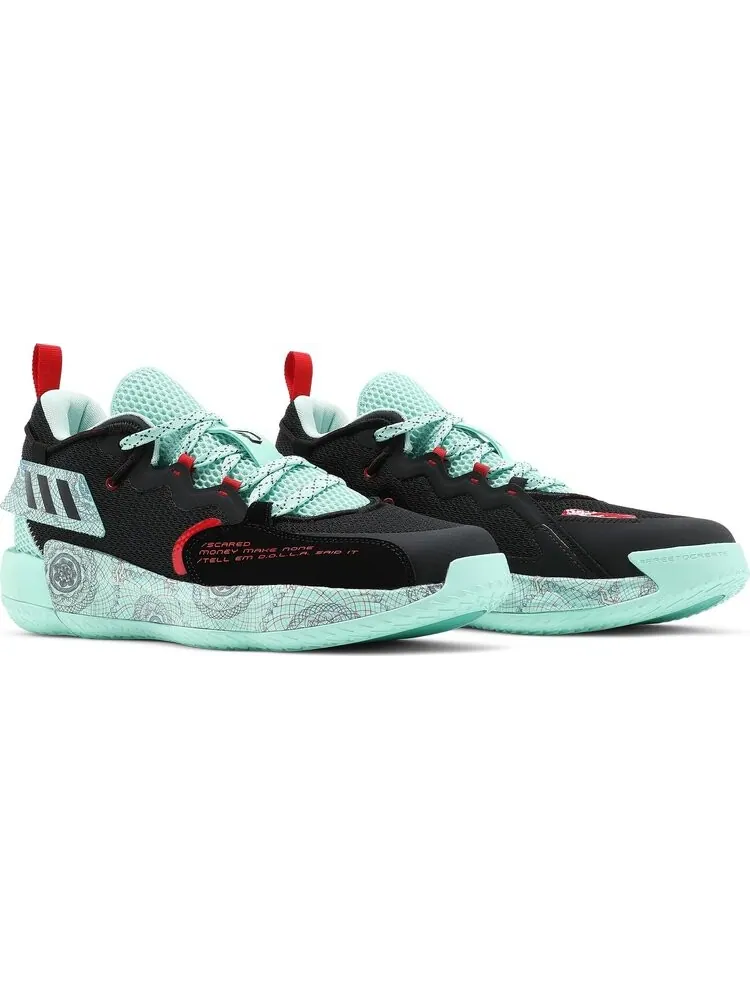 Кроссовки Adidas Dame 7 EXTPLY 'Black Clear Mint' — изображение 8 из 8, черный