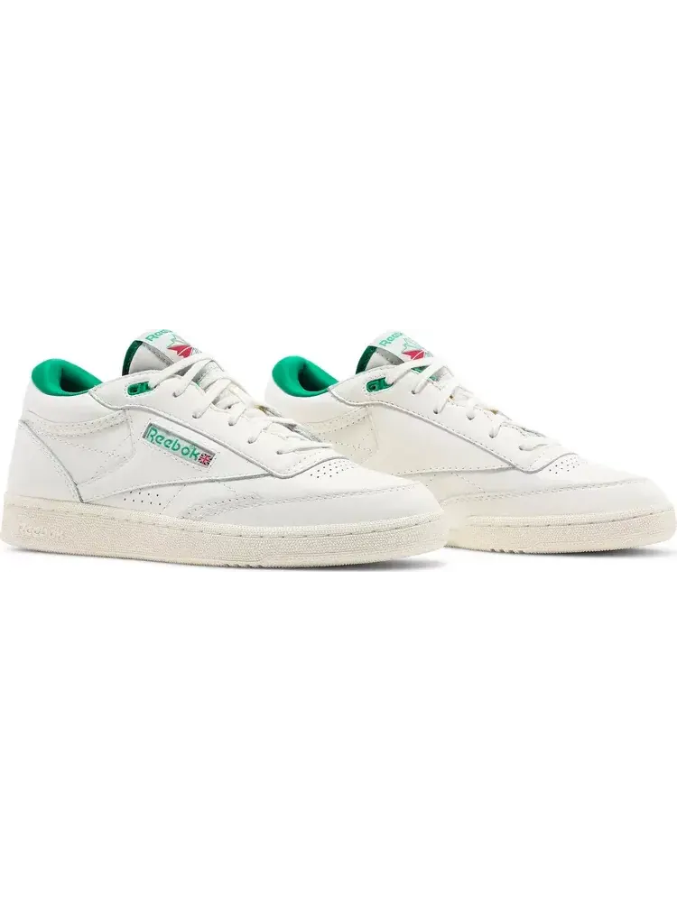 Кроссовки club c mid 2 vintage 'chalk glen green' Reebok, пломбир — изображение 8 из 8, бежевый