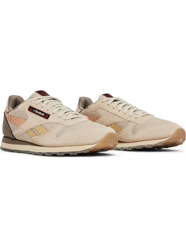 Кроссовки hot ones x classic leather 'scoville levels' Reebok, пломбир — изображение 8 из 8, бежевый