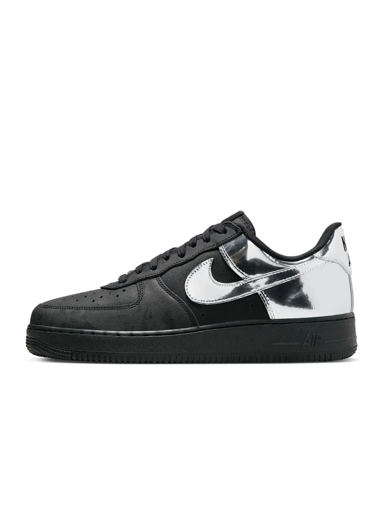 Кроссовки унисекс Nike Air Force 1 Low — изображение 1 из 12, черный/серебряный