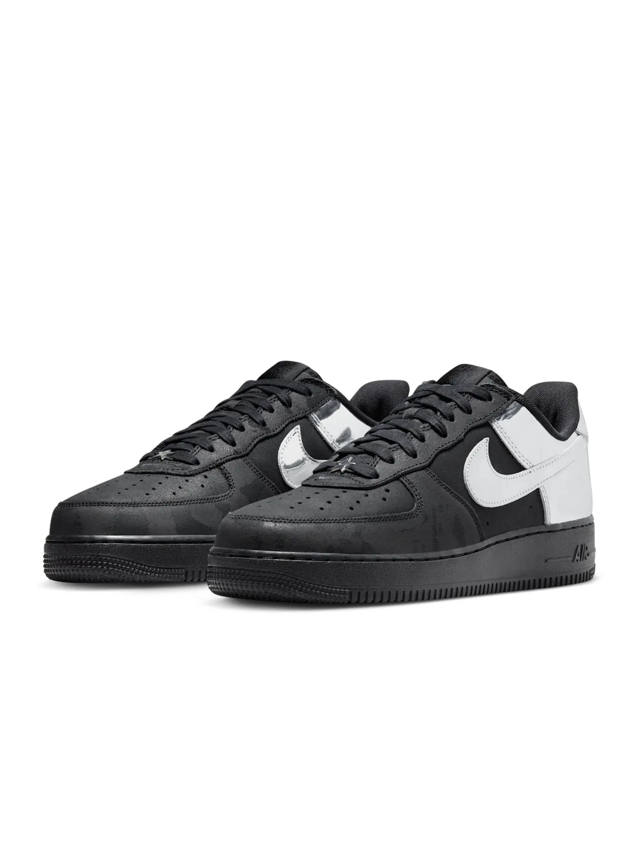Кроссовки унисекс Nike Air Force 1 Low — изображение 2 из 12, черный/серебряный