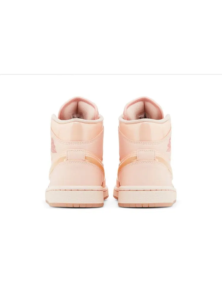 Кроссовки Air Jordan Wmns Air Jordan 1 Mid 'Patent Valentine's Day' — изображение 7 из 9, розовый