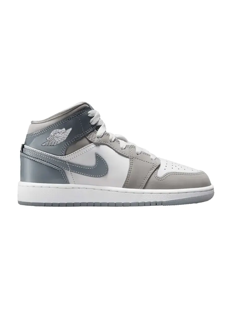Кроссовки Air Jordan 1 Mid SE GS Patent Cool Grey — изображение 1 из 1, серый