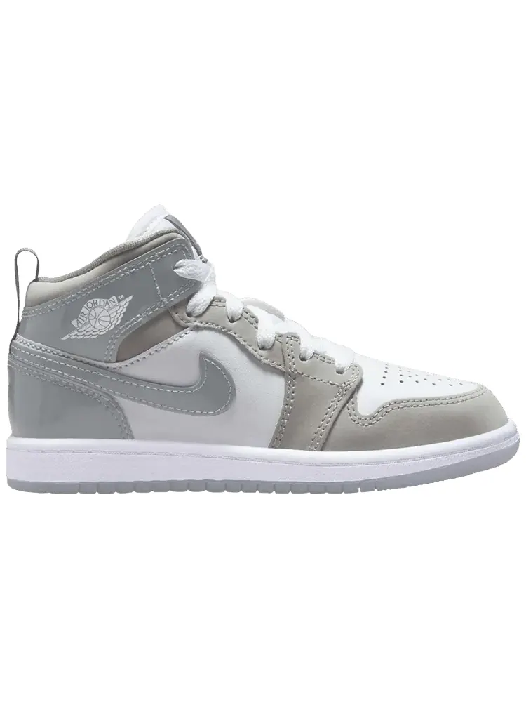 Кроссовки Air Jordan 1 Mid SE 'Patent Cool Grey' — изображение 1 из 1, серый