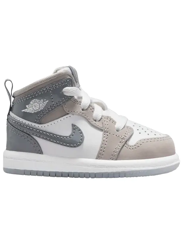 Кроссовки Air Jordan 1 Mid SE TD 'Patent Cool Grey' — изображение 1 из 1, серый