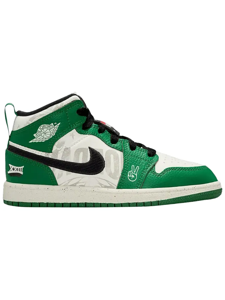 Кроссовки Air Jordan 1 Mid SE PS — изображение 1 из 1, зеленый