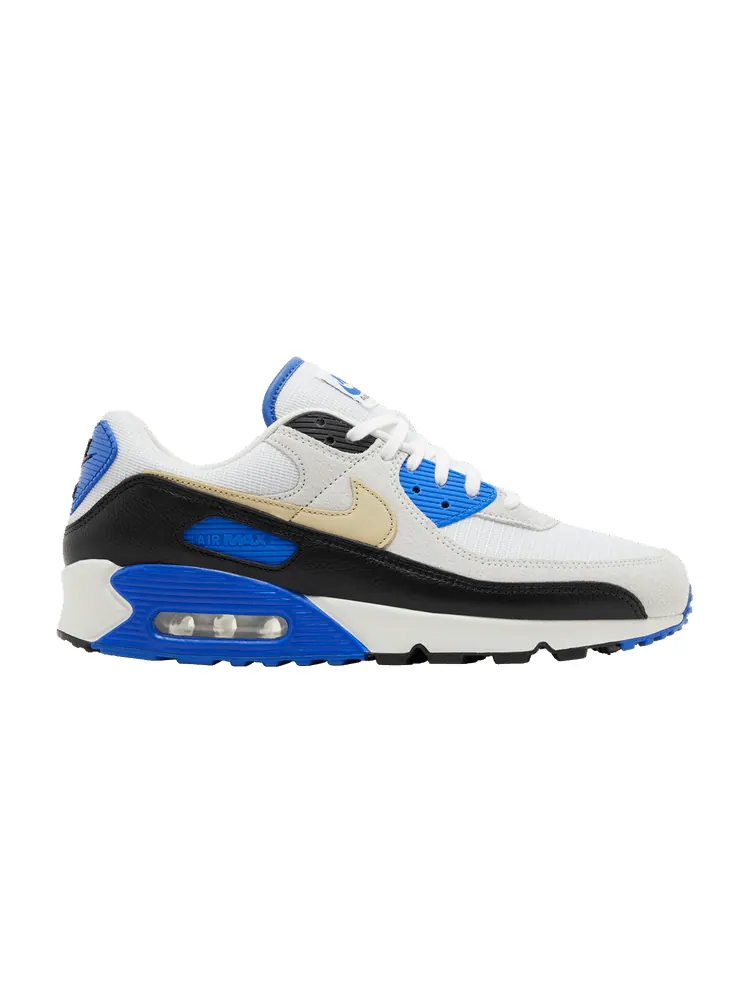 Кроссовки Nike Air Max 90 Premium 'Racer Blue' — изображение 1 из 9, белый/синий/хаки/черный