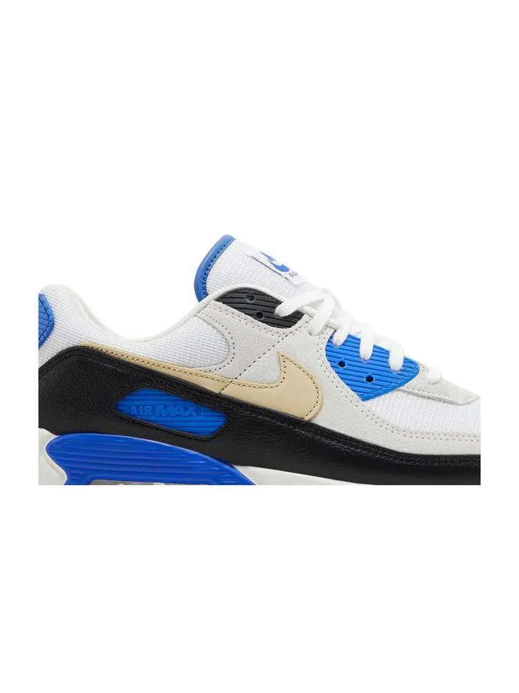 Кроссовки Nike Air Max 90 Premium 'Racer Blue' — изображение 3 из 9, белый/синий/хаки/черный