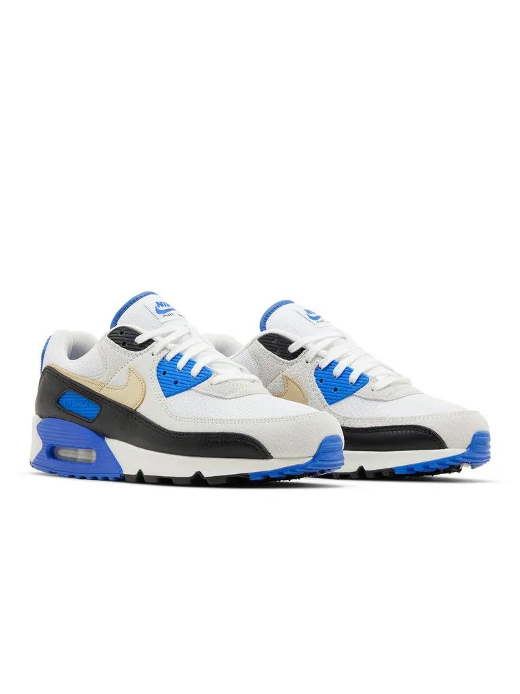 Кроссовки Nike Air Max 90 Premium 'Racer Blue' — изображение 9 из 9, белый/синий/хаки/черный